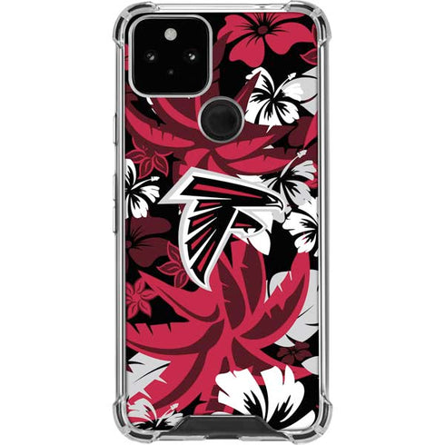 NFL Atlanta Falcons Tropical Print Google Pixel 5 Clear Case